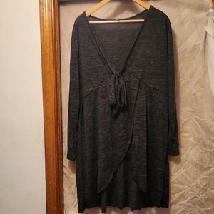 Rosegal Charcoal Denim Look Tunic
